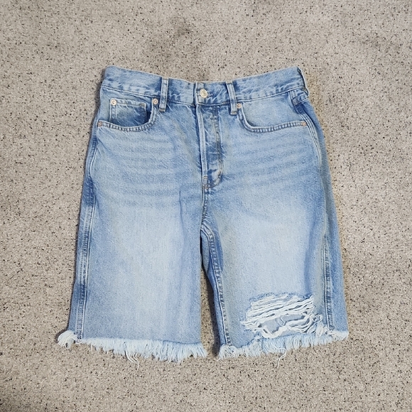 New We The Free Big Sur Coast boyfriend short Button Up Fly Women's size 25 - Picture 5 of 14